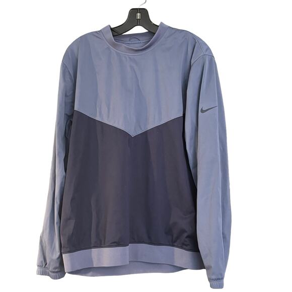 Nike Shield Blue Large Standard Fit Two Tone Blue Long Sleeve Outdoorsy light - Picture 1 of 8